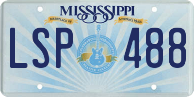 MS license plate LSP488