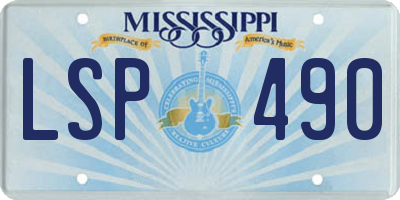 MS license plate LSP490