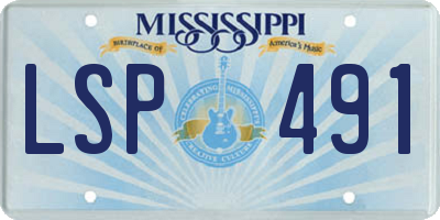MS license plate LSP491