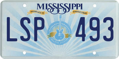 MS license plate LSP493
