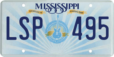 MS license plate LSP495