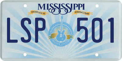 MS license plate LSP501