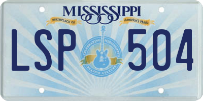 MS license plate LSP504