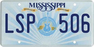 MS license plate LSP506