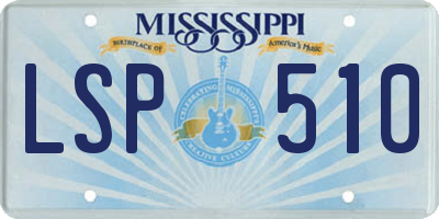 MS license plate LSP510
