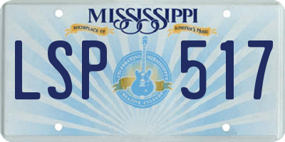 MS license plate LSP517