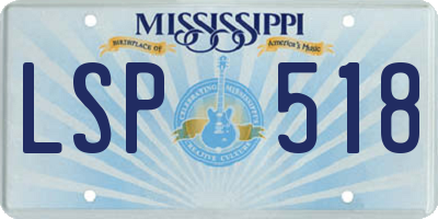 MS license plate LSP518