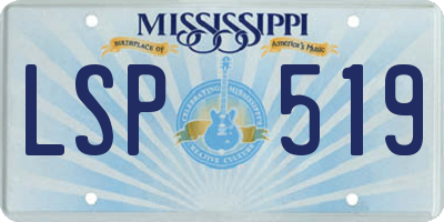MS license plate LSP519