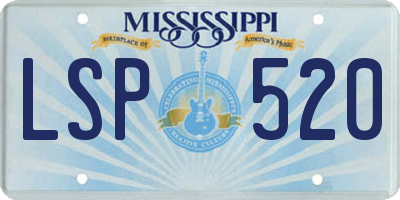 MS license plate LSP520