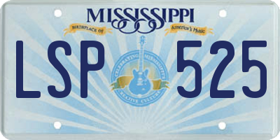 MS license plate LSP525