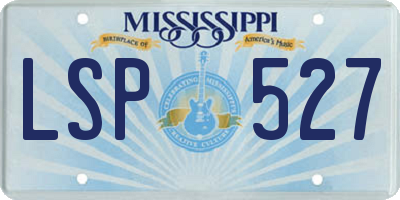 MS license plate LSP527