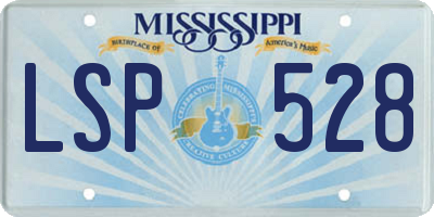 MS license plate LSP528