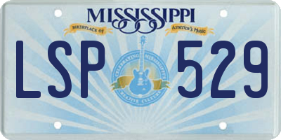 MS license plate LSP529