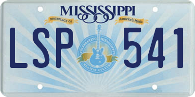 MS license plate LSP541