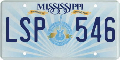 MS license plate LSP546