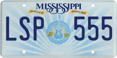 MS license plate LSP555