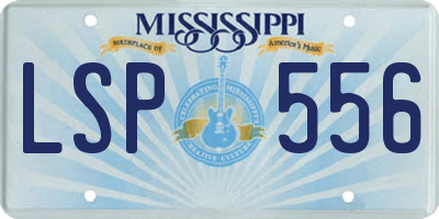 MS license plate LSP556
