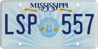 MS license plate LSP557