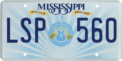 MS license plate LSP560