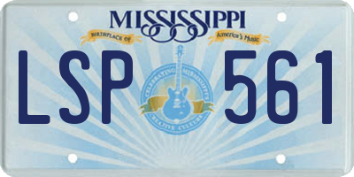 MS license plate LSP561
