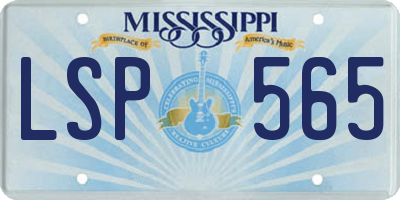 MS license plate LSP565