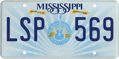 MS license plate LSP569