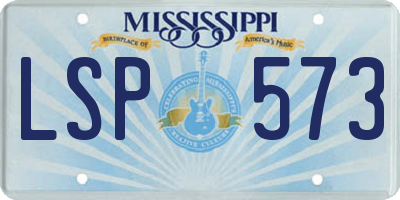 MS license plate LSP573