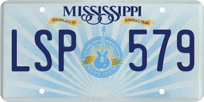 MS license plate LSP579
