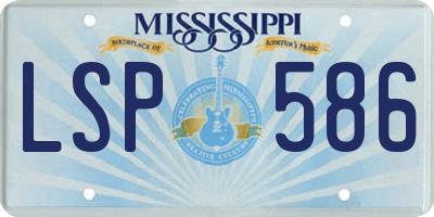 MS license plate LSP586