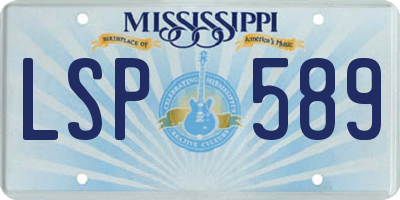 MS license plate LSP589