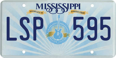 MS license plate LSP595