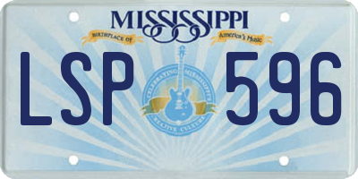 MS license plate LSP596