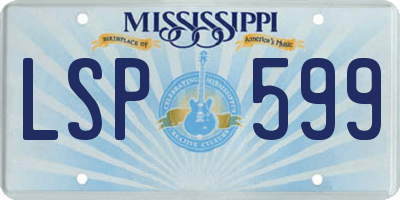 MS license plate LSP599