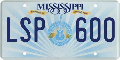 MS license plate LSP600
