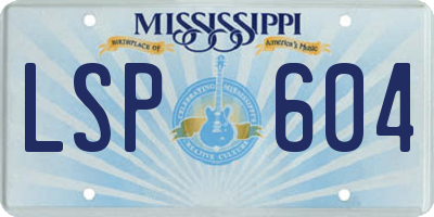 MS license plate LSP604
