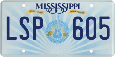 MS license plate LSP605