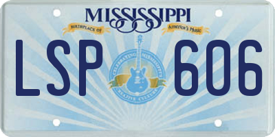 MS license plate LSP606