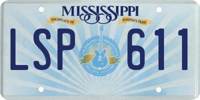 MS license plate LSP611