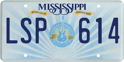 MS license plate LSP614