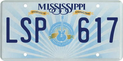 MS license plate LSP617