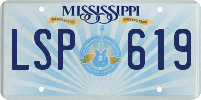 MS license plate LSP619