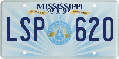 MS license plate LSP620