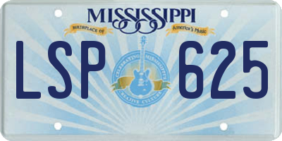MS license plate LSP625