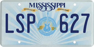 MS license plate LSP627