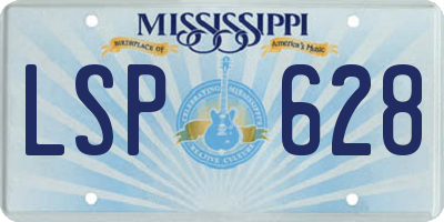 MS license plate LSP628