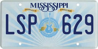 MS license plate LSP629