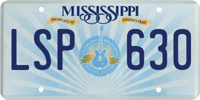 MS license plate LSP630