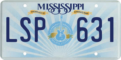 MS license plate LSP631