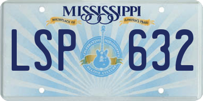 MS license plate LSP632