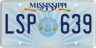 MS license plate LSP639